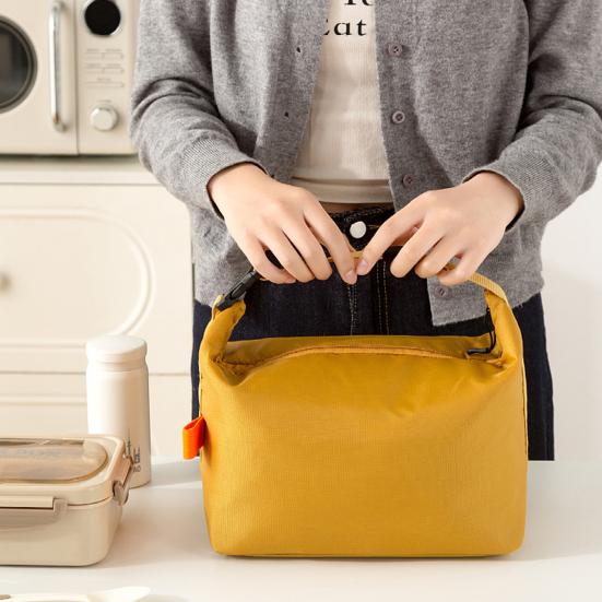Сумка для ланч-бокса с застежкой-молнией, большая вместимость, водонепроницаемая, легко моется, легкая, портативная, изоляционная сумка для бенто