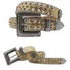 Ремень со стразами Женский ремень Мужской ремень Ремень со стразами в виде креста Темный стиль Панк Модный тренд Инкрустация Крест Аксессуары