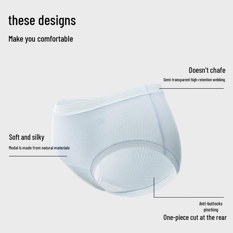 Bananain Cool Skin 501Cool Women's Modal Briefs 3-Pack