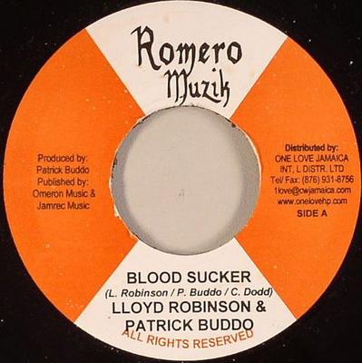 7-дюймовая пластинка LLOYD ROBINSON PATRICK BUDDO Blood Sucker NONE Romero Muzik Ямайка Регги Ска Даб Б/у