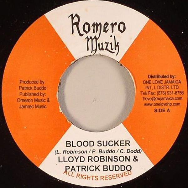 7-дюймовая пластинка LLOYD ROBINSON PATRICK BUDDO Blood Sucker NONE Romero Muzik Ямайка Регги Ска Даб Б/у