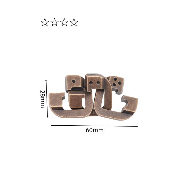 Kid Educational Puzzle Toy Luban Lock Alloy Logic Puzzle Chinese Play Classical