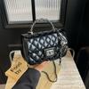 New High-end Solid Color Rhombus Chain Bag Versatile Portable Single Shoulder Oblique Span Women's Bag