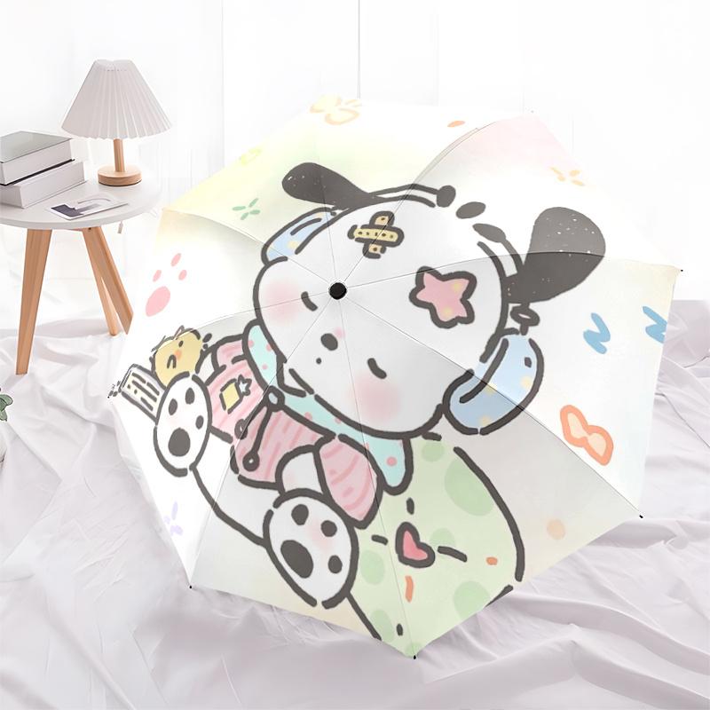1pc Starry Night Adventure: Cute Dog Umbrella with Automatic Opening & Closing, Foldable Design, Iron Frame for Outdoor Use - Perfect Gift for Fans, T