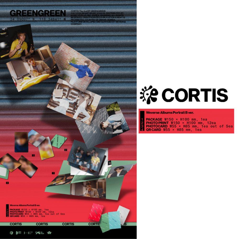 [Предзаказ] CORTIS Второй мини-альбом GREENGREEN Weverse Albums Случайная 1 шт. Запечатанная фотокарточка QR KPOP