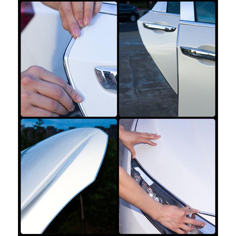5m Universal U Shape Custom Chrome Plated DIY Moulding Trim Strip Line for Sedan Car Pickup Air Vent Door Edge Decoration Interior Mirrors 6