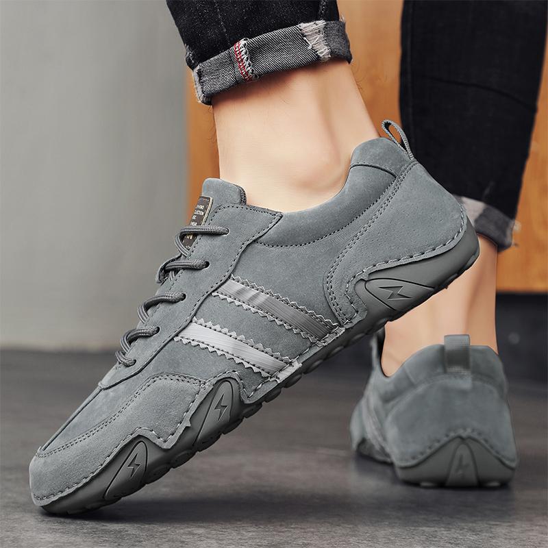 Классическая мужская обувь Новая мужская повседневная обувь на плоской подошве Ручная работа Удобная уличная мужская обувь Дышащие бежевые мягкие лоферы