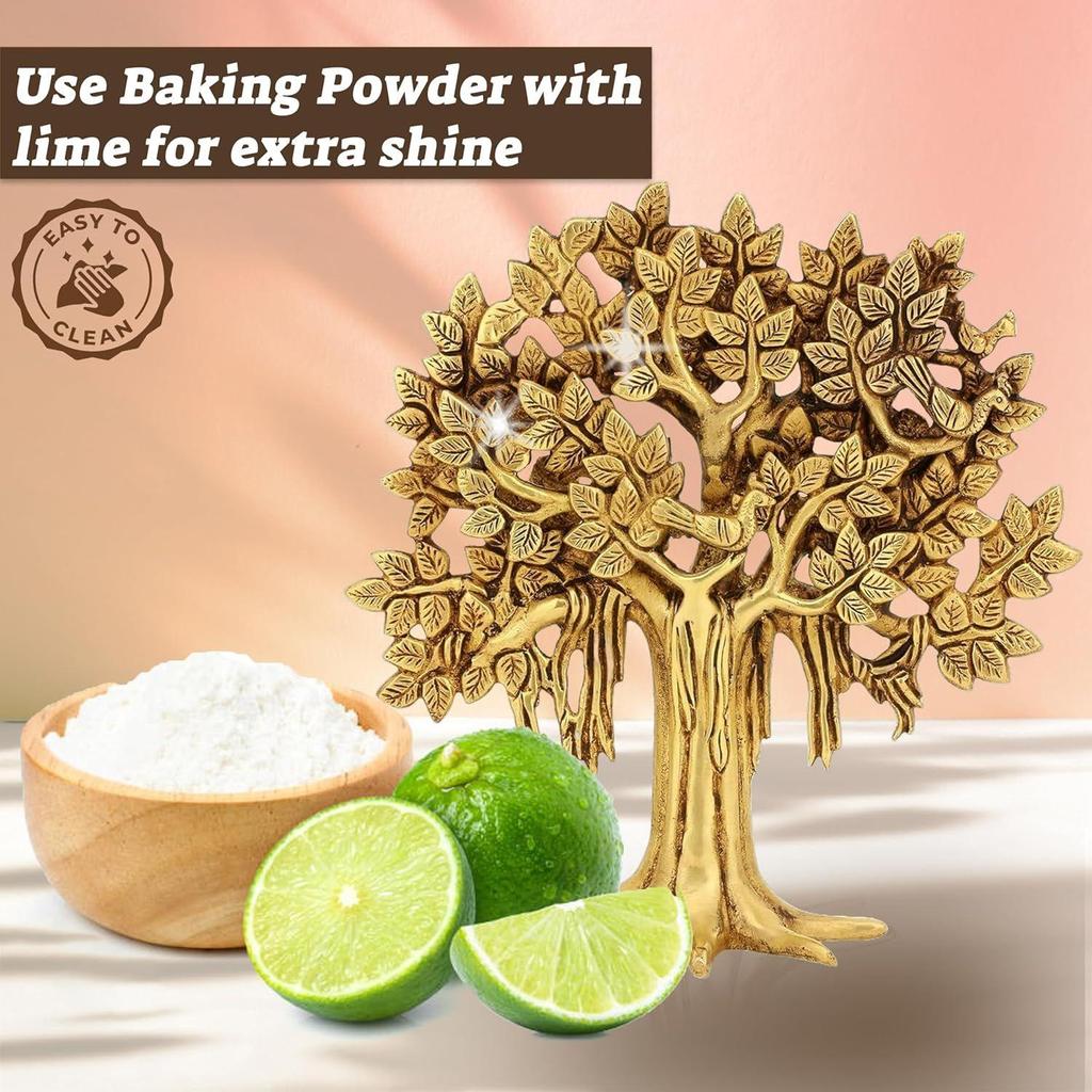 Дерево Калпаврикша Чистая латунь Птица Латунное Дерево Жизни Домашний декор Подарок на удачу Васту и Фэншуй Статуэтка