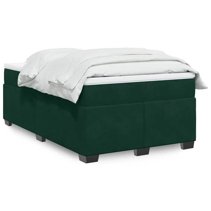 Maison Exclusive - Sommier à lattes de lit avec matelas vert foncé 120x190 cm