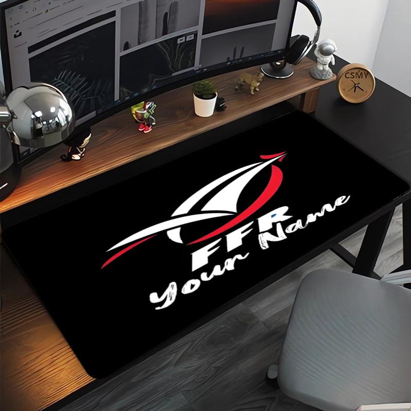 Custom Name France Rugby Theme Mouse Pad, Non Slip Rubber Base, Multifunctional Office & Home Decor, Perfect for Workspace Personalization.