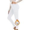 Women's Fashion Solid Colour Padded Thickened Bottom Pants High Waisted Skinny Pants Warm Pants