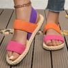 Красочные женские удобные нескользящие сандалии на плоской подошве, легкие, для повседневной носки