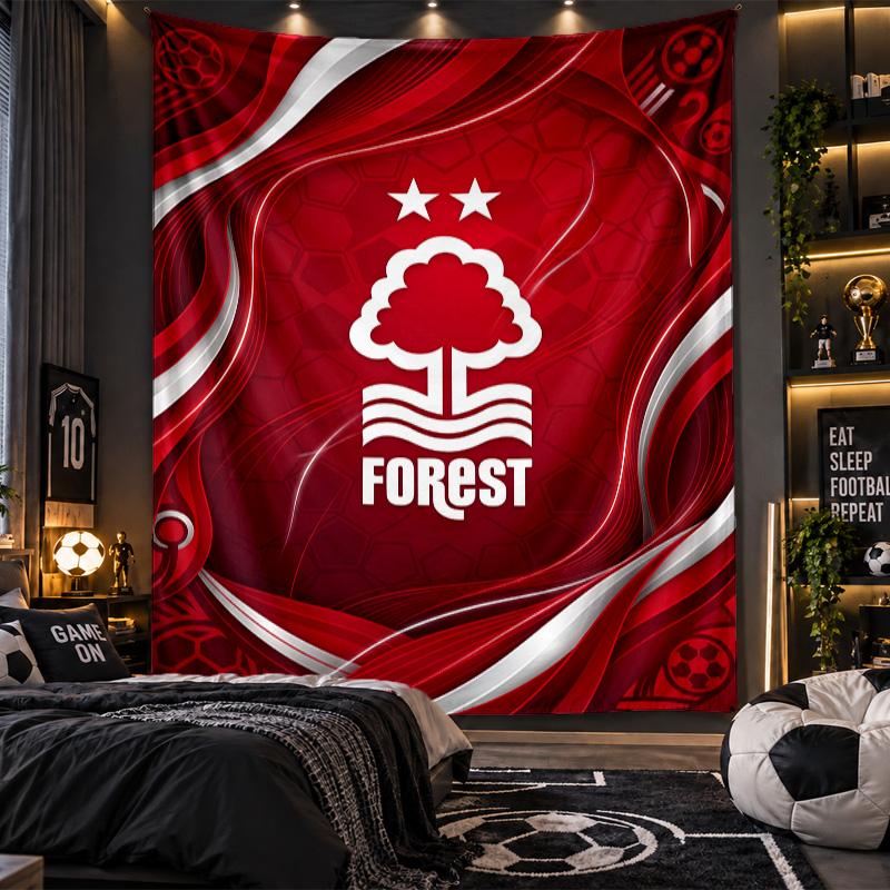 Wall Hanging Tapestry Nottingham Forest Football Print Cloth for Living Room Bedroom Home Decor