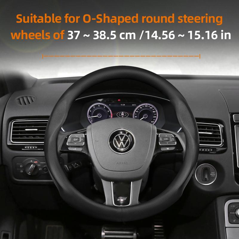 Suitable for Volkswagen Ultra-Thin Breathable Leather Steering Wheel Cover Suitable for Polo Golf 5 6 7 up Gol Volante Scirocco Passat B6 B8 Sedan
