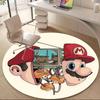 1PC Mario Mushroom Office Round Area Rug, Indoor Mat Suitable For Office, Under Office Chairs Bedroom Living Room Home Decor DT1212084