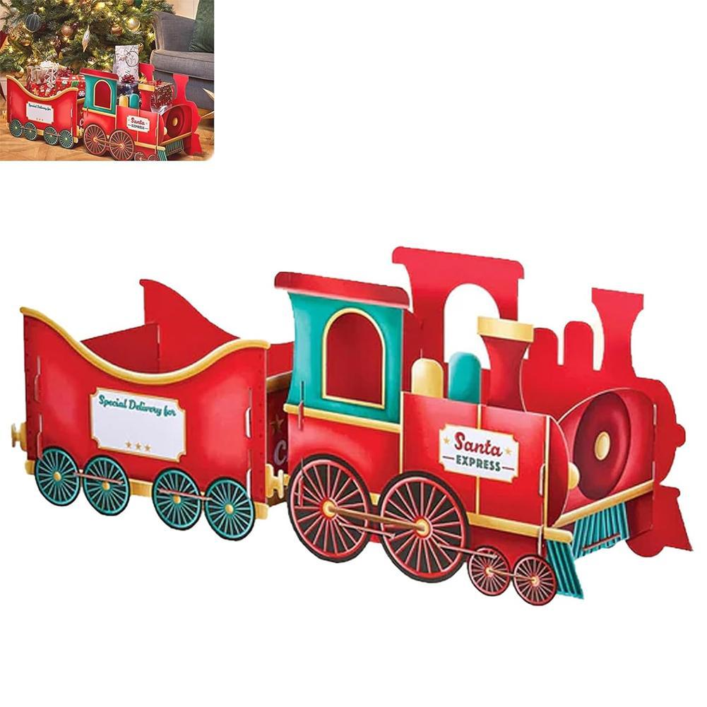 Рождественский Подарочный Поезд Рождественское Украшение Поезда Праздничный Рождественский Поезд Санта Пряничный Подарочные Коробки для Подарков Конфеты