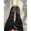 Retro Black Flared Jeans Women's Spring New Slightly Pulled Low Waist and Thin, Loose Mopping Pants Without Sticking To the Legs