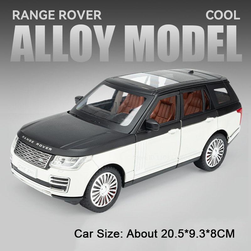 1:24 Model Toy Defender Range Rover Off-road Cars Alloy Diecast Shock Absorption Sound Light Doors Opened Home Decoration Models