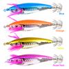 Wood Shrimp Squid Lure ABS Simulation Shrimp Cuttlefish Bait 7cm 3D Eyes with Hooks for Outdoor Fishing Gear