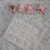 1Pc Cream Bow Bear 3D Silicone Nail Mold DIY Nail Art Decoration Flower Transparent Nail Template Manicure Design Tool