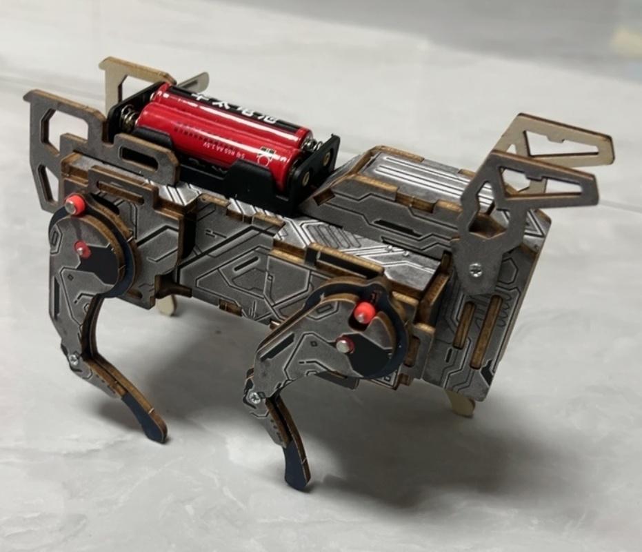 Механическая собака с голосовым управлением, STEM-набор, DIY, деревянная, веселая научная игрушка, образовательный строительный проект, инструмент для обучения в классе для детей