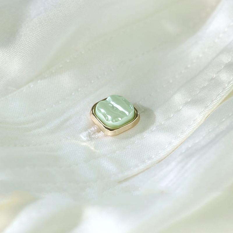 10pcs Pretty Plating Buttons Square Round Buttons Coat Windbreaker Sweater Accessories Various Styles DIY Sewing Supplies