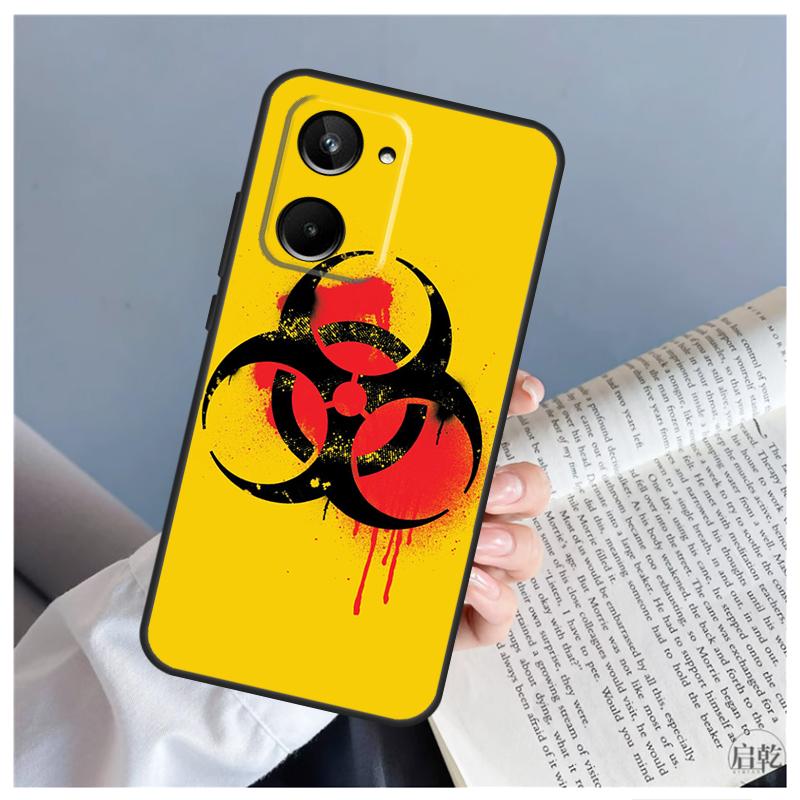 Biohazard Symbol Logo Case For Realme C51 C55 C53 C35 C33 C30 C67 C21Y C25s C15 9 10 11 12 Pro Plus GT Neo 5 Cover