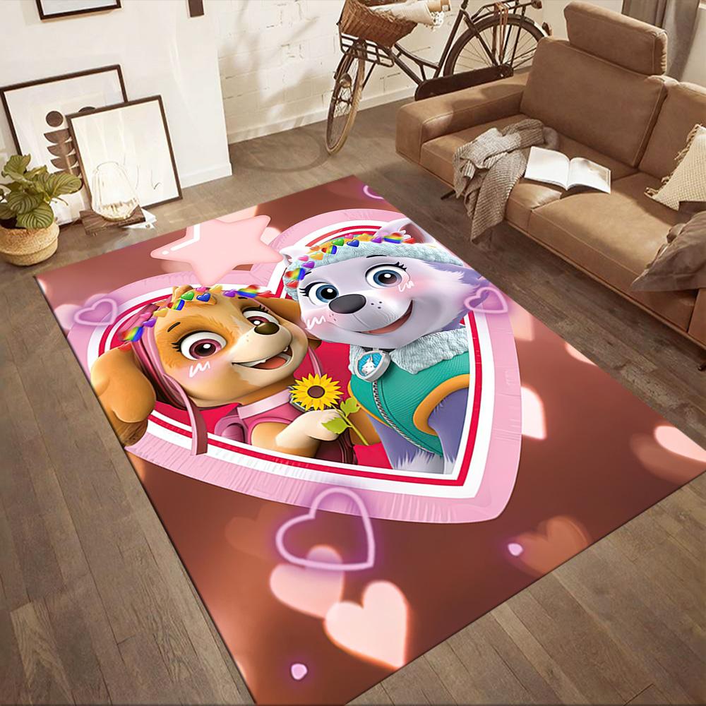 Paw Patrol Birthday Card Square rugs are a great choice for living rooms, bedrooms, home décor, and as gifts.