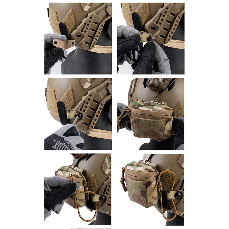 Tactical Helmet Storage Pouch Portable Night Vision Battery Holder Counterweight Bag for Wargame Training