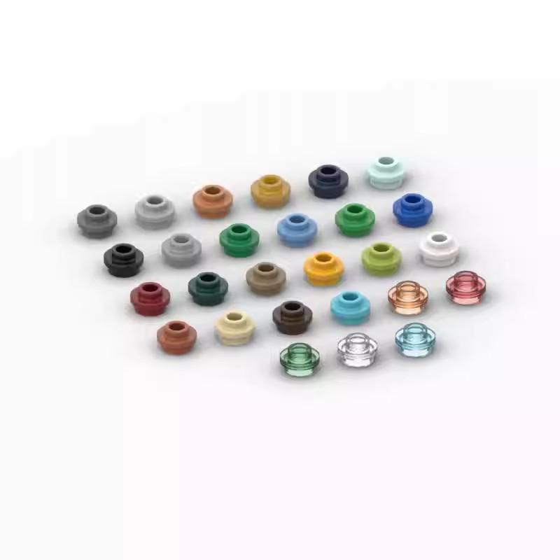 100 ШТУК MOC Пластина Круглая 1x1 С Открытым Штырьком 85861 28626 Кирпичики Собираемые Частицы Детали Игрушки Аксессуары Строительные Блоки