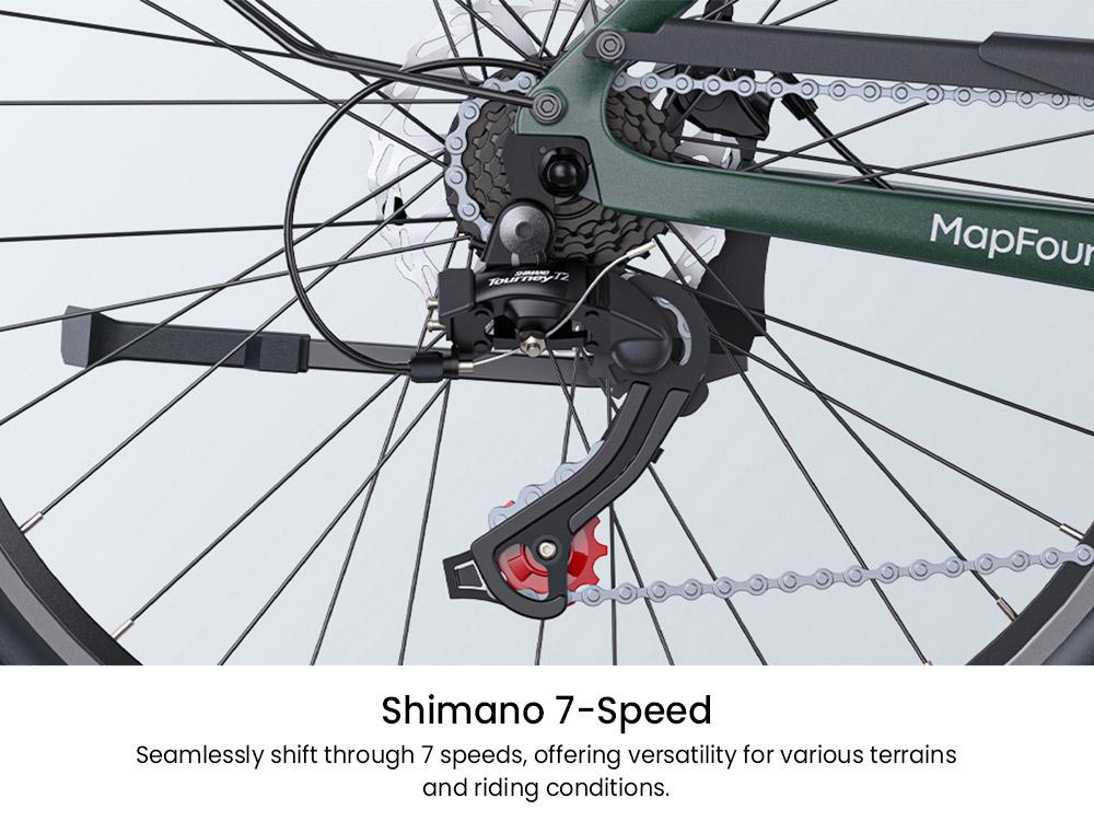 ENGWE MapFour N1 Air Electric Bike, 250W Motor, 36V 10Ah Battery, 700*38C Spoke Tires, 25km/h Max Speed