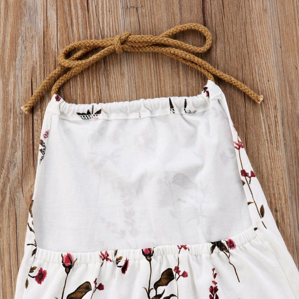 Летний комбинезон без рукавов с цветочным принтом для новорожденных девочек, комбинезон, комбинезон, белый модный комбинезон с цветочным принтом