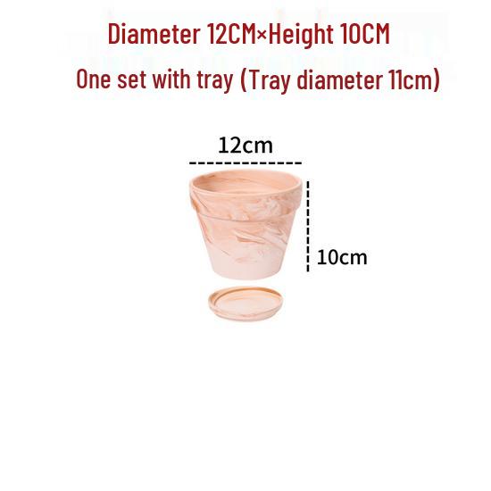Nordic Style Macchiato Terracotta Flower Pot - Large, Breathable Red Clay with Kiln-Changed Color