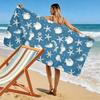 Seashell and Starfish Pattern Towel Beach towel quick-drying for travel outdoor sports jogging beach and swimming