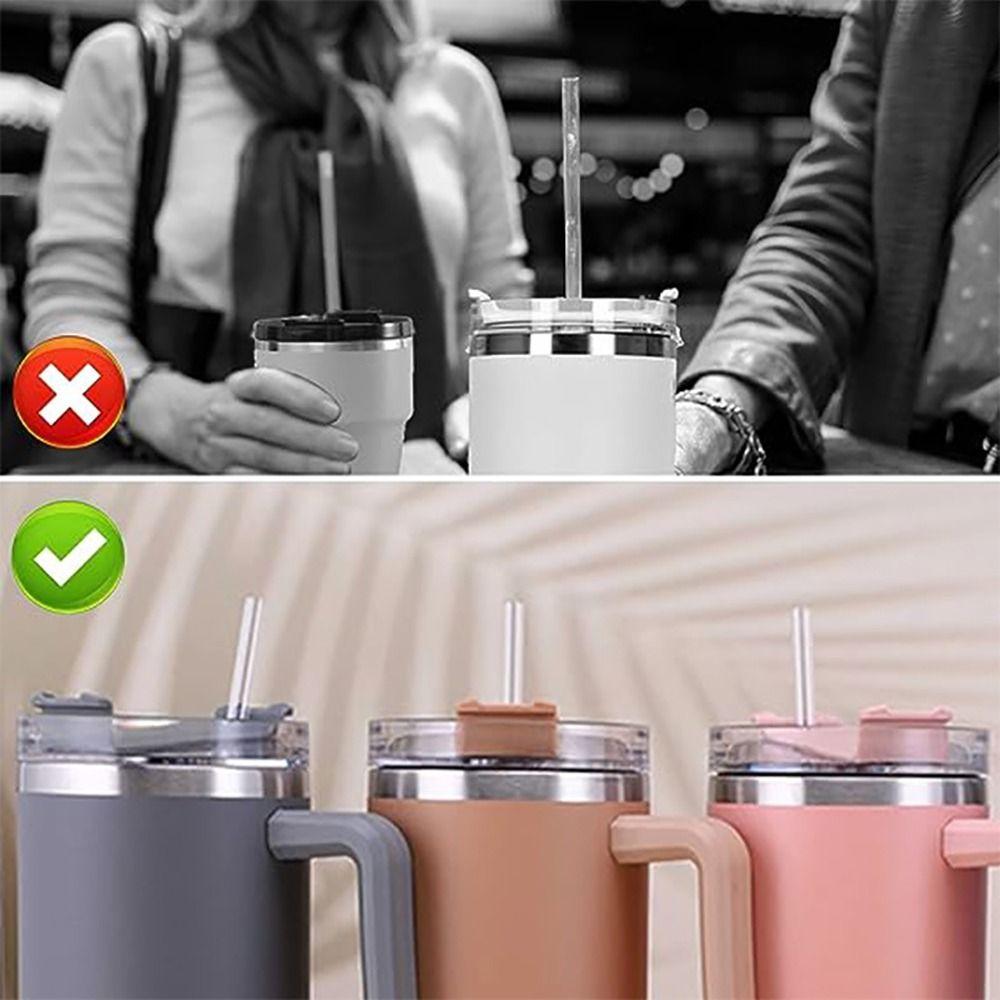 1Sets Drinking Plastic Straws with Brush Replacement Straw Durable Cup Straw