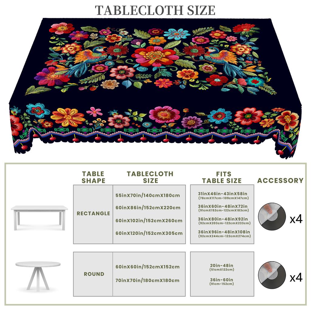 1 шт. Весенная красочная скатерть с цветочным принтом, Красочные цветы, Клубничные узоры, Процесс тиснения края, Круглая и прямоугольная на выбор