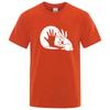 Mens High Quality Tshirt 100 Cotton Funny Shadow Puppet Design Print Summer Casual Loose Men T Shirt Oneck Male Tshirt Tops