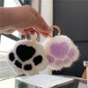 Women Car Key Pendant Cat Paw Keychain Cute Bag Ornaments Pompom Plush Cute Claw Key Rings