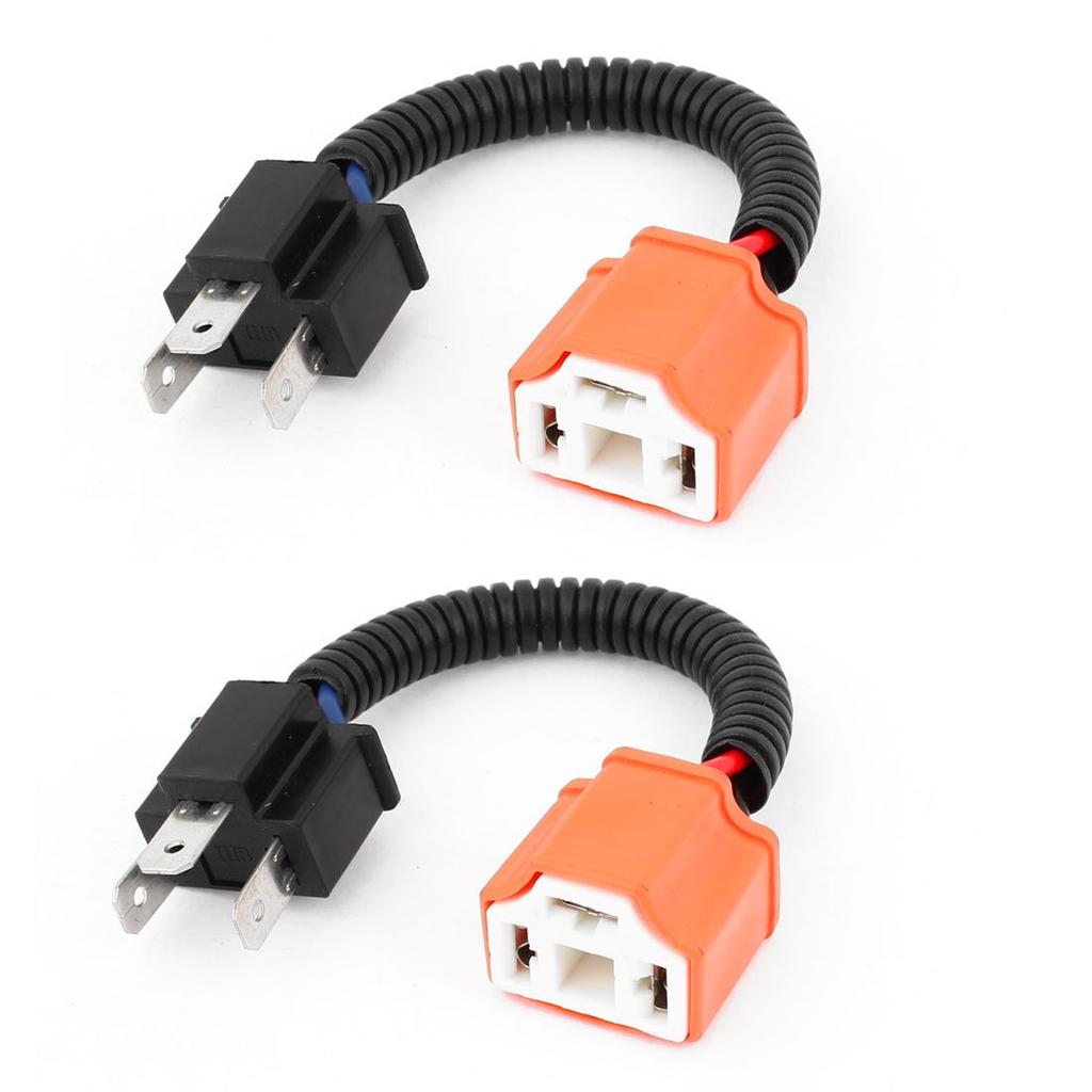 uxcell H4 Adapter Socket Car Light Socket Wire Bundle Fog