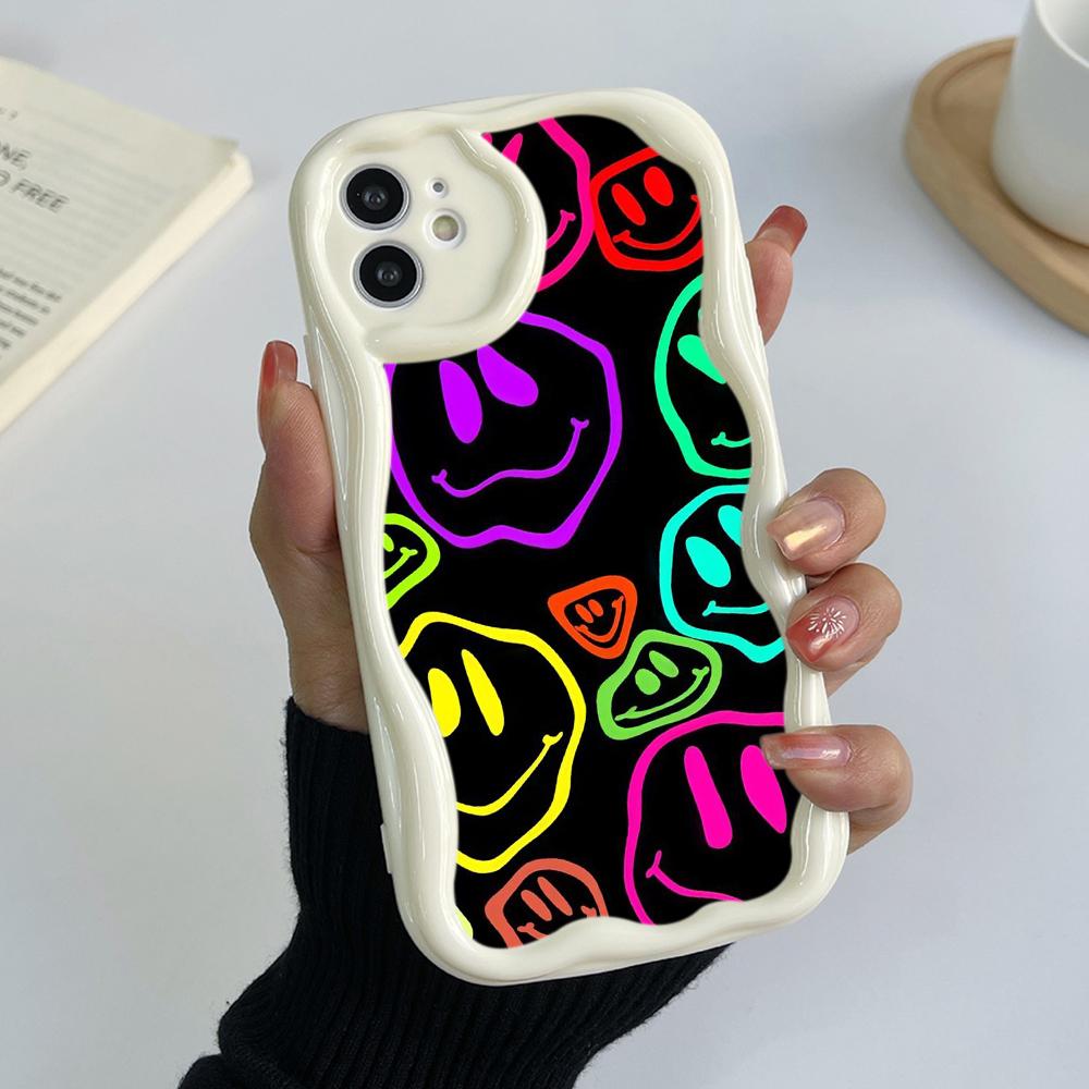 Ae88 Lovely Smiley Art Protective Phone Cases for Samsung S23 S24 Ultra A55 A14 A25 A13 Infinix Hot 40 Pro Tecno Spark 20C Wave TPU Back Cover