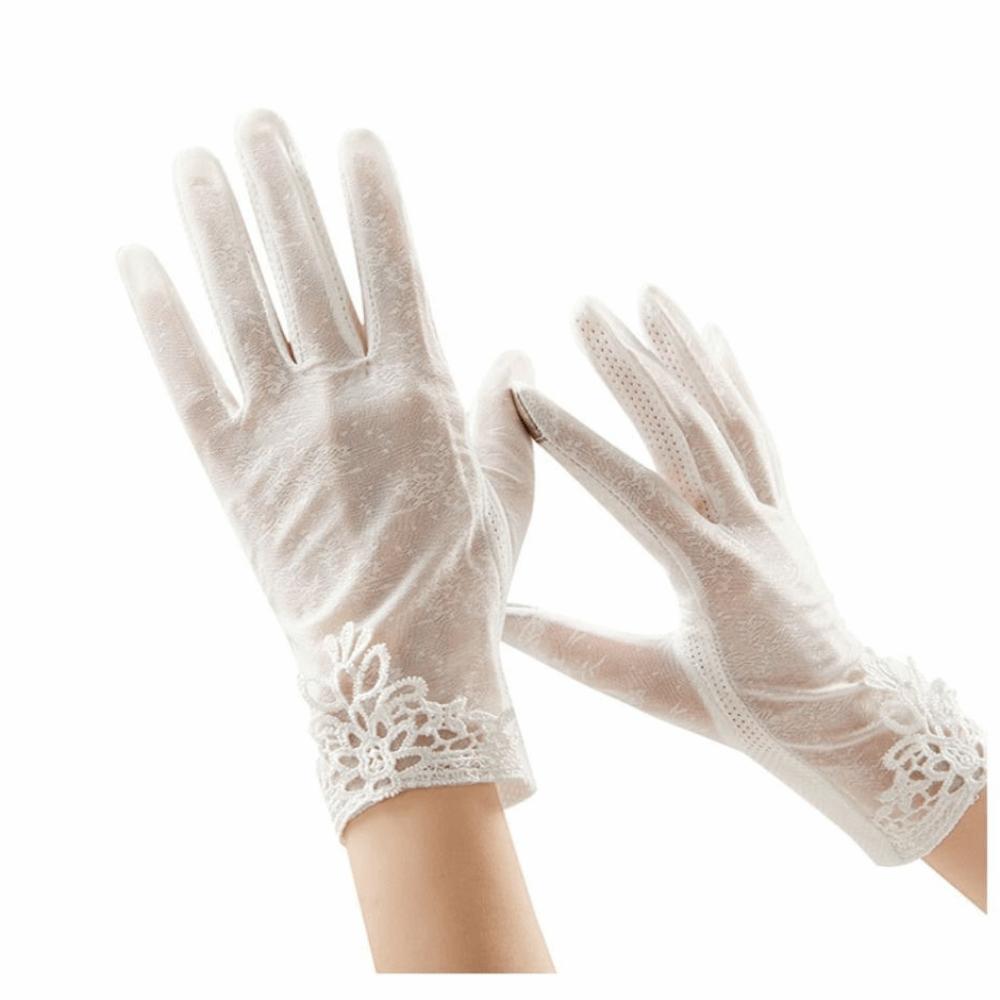 Thin Ice Silk Glove Lace Driving Mittens Fashion Sun Protection Gloves Outdoor Activities