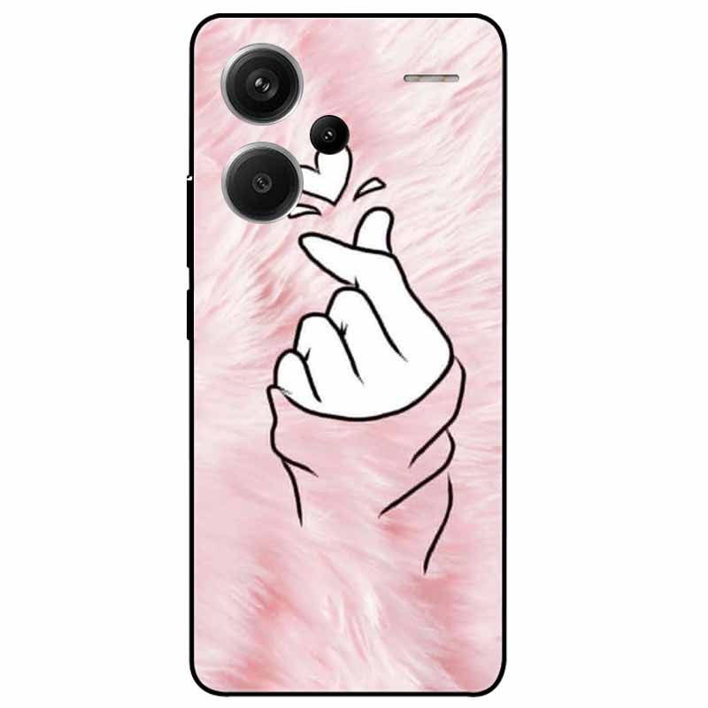 Чехол для Redmi Note 13 Pro Plus 5G Pro+ Мягкий Черный Расписные Кошки ТПУ Funda для Xiaomi Redmi Note 13 Pro 5G Note13 Силиконовый Чехол