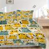 3pcs set Cat Pattern 1 Quilt Cover + 2 Pillowcases, All Seasons Bedroom Setting, Perfect for Home and Dorm Decor a154