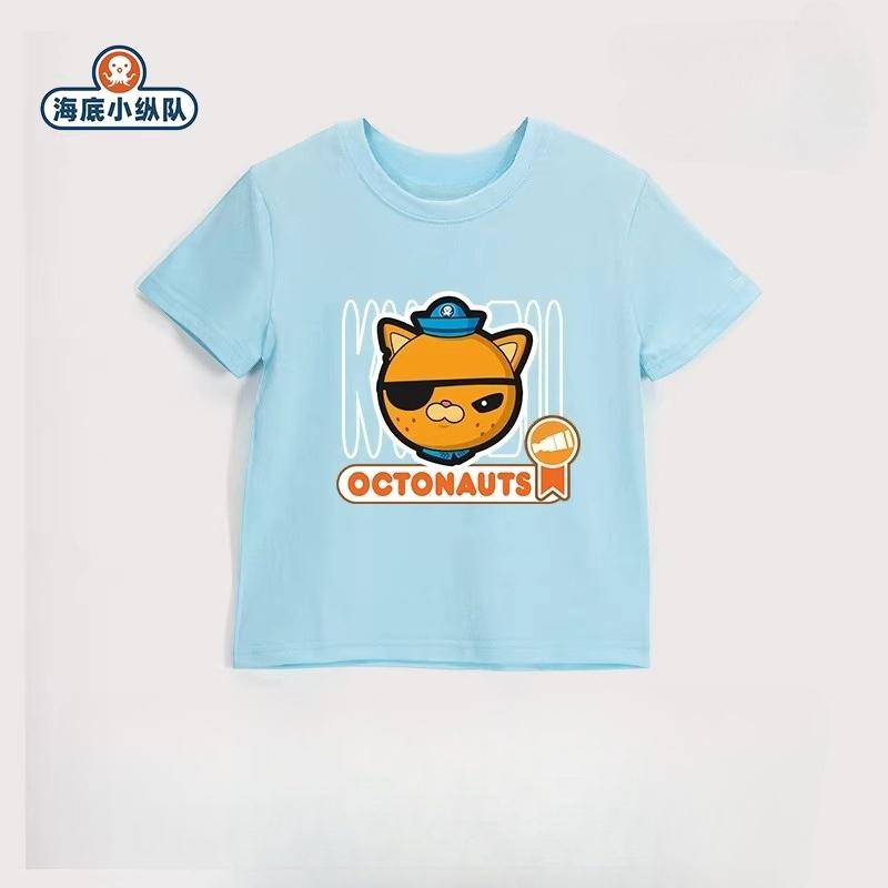 Детская футболка Potdemiel Octonauts 100% хлопок, Новый летний стиль, Для мальчиков и девочек, Повседневная, Удобная, Дышащая детская футболка