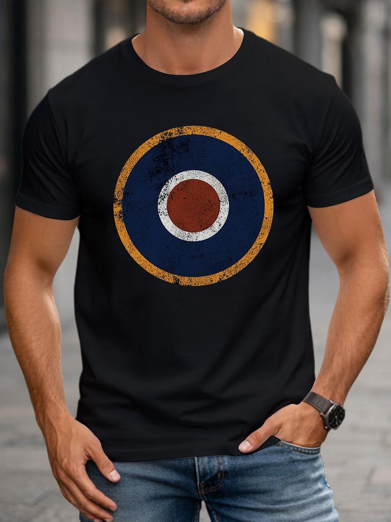 1PC RAF Short Sleeve T-Shirt - Soft Crew Neck Casual & Sporty Tee Suitable for Fishing, Outdoor