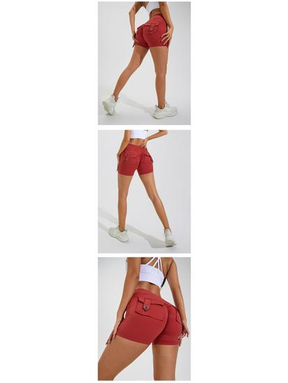 Women's Quick-Dry Fitness Yoga Shorts with Pocket