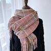 Scarf Women'S Winter New Checkered Tassel Shawl Versatile Student Couple Warm Atmosphere Scarf