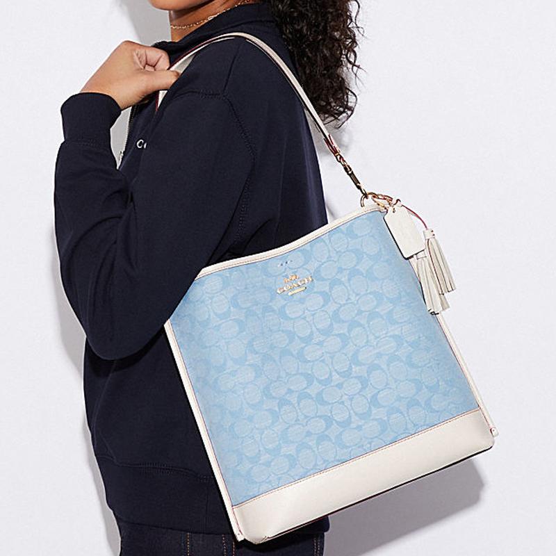 Coach Mollie Bucket Bag Women handbags Blue CA562-IMUDY