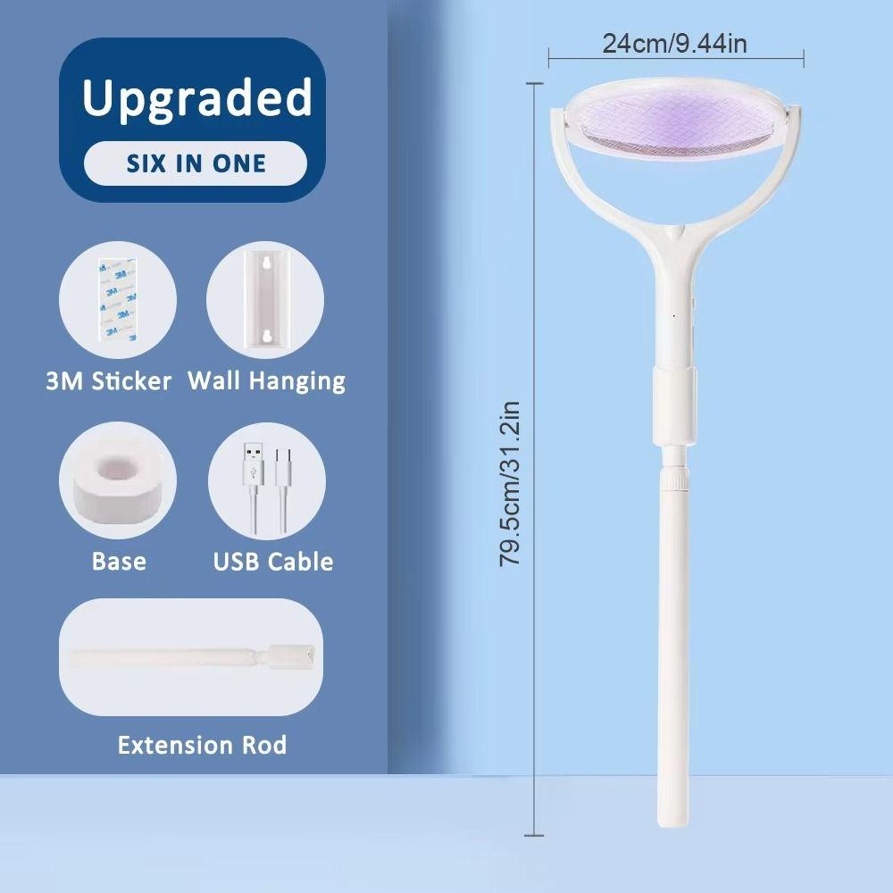 Выдвижная мухобойка для насекомых, перезаряжаемая лампа-убийца комаров, ловушка для мух для дома и улицы