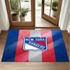 New York Rangers Design Crystal Velvet Rug Soft Decorative Mat for Bedroom Entrance